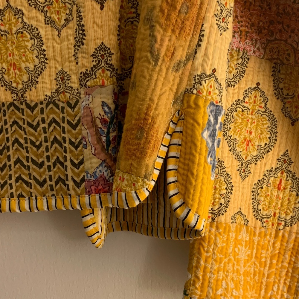 Colorful Yellow Patchwork Jacket - Picture 8 of 8